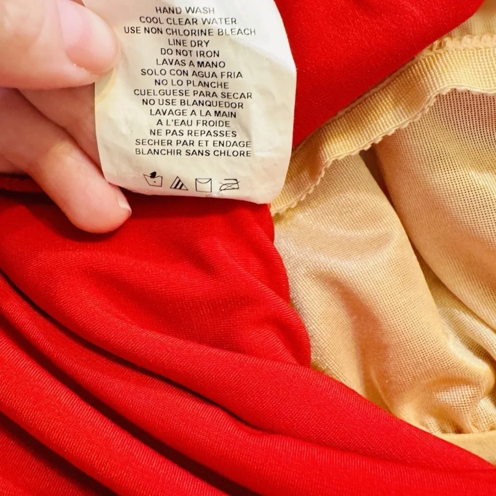 Miraclesuit Red Making Waves Tankini Underwire Swimwear Sz 10 Great Condition - Picture 15 of 16